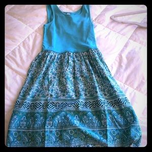 Girls NWT Gap print mix-fabric dress, size M (8)